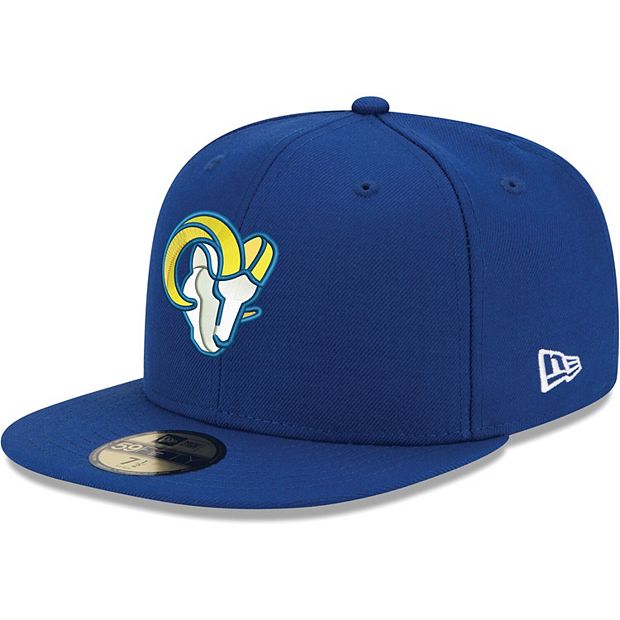 Men's New Era White Los Angeles Rams Ram Head Iced II 39THIRTY Flex Hat