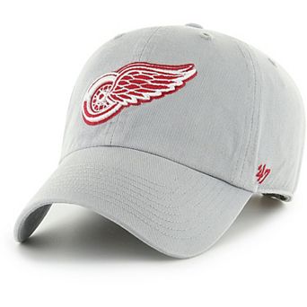 Men's '47 Gray Detroit Red Wings Team Clean Up Adjustable Hat