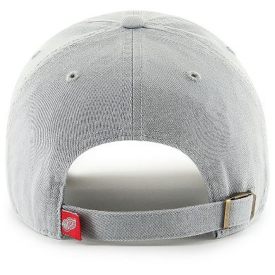 Men's '47 Gray Detroit Red Wings Team Clean Up Adjustable Hat