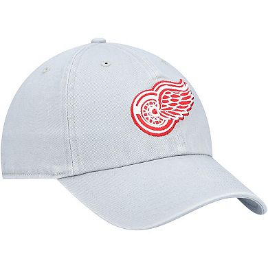 Men's '47 Gray Detroit Red Wings Team Clean Up Adjustable Hat