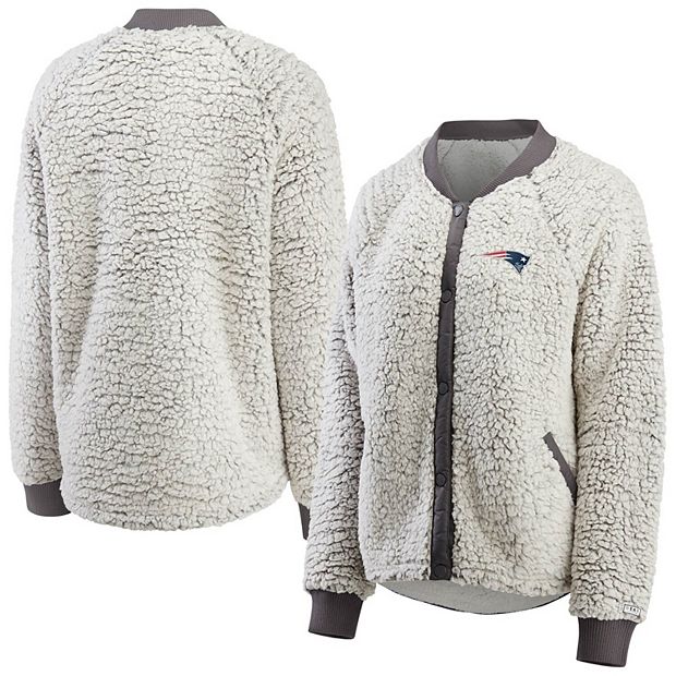 New England Patriots Cutter & Buck Mainsail Sweater-Knit Womens Full Zip  Jacket - Cutter & Buck