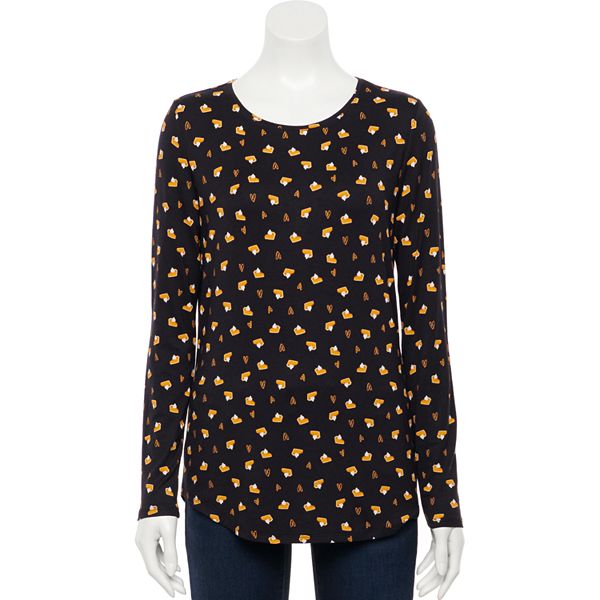 kohls womens long sleeve tees