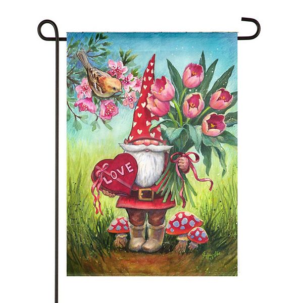 Love Gnome Garden Flag