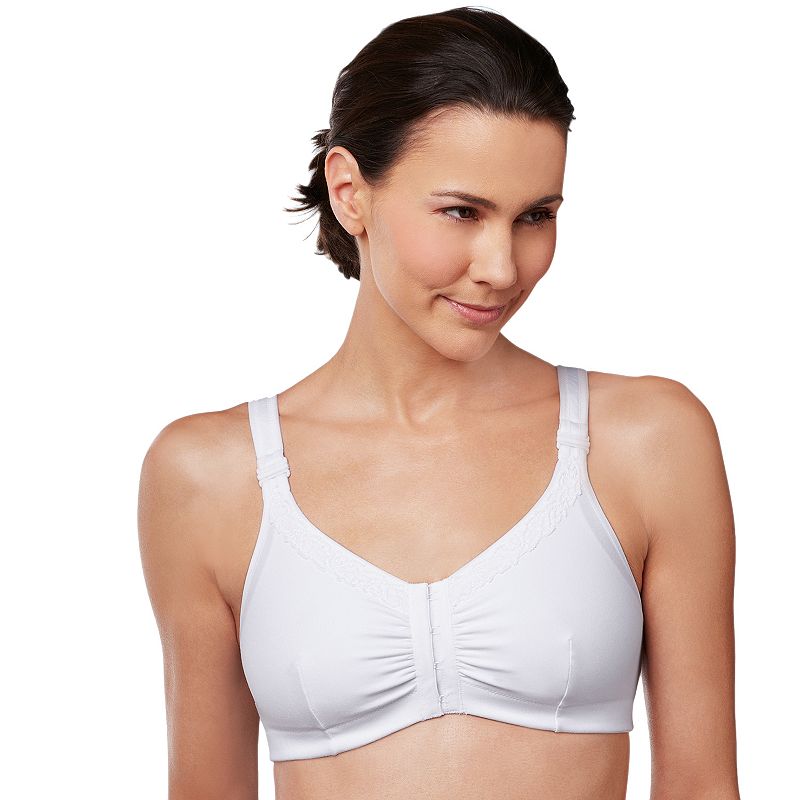 Amoena Mastectomy Bra: Hannah Post-Surgical Front Closure, Women's, Size: 4XL A/B, White