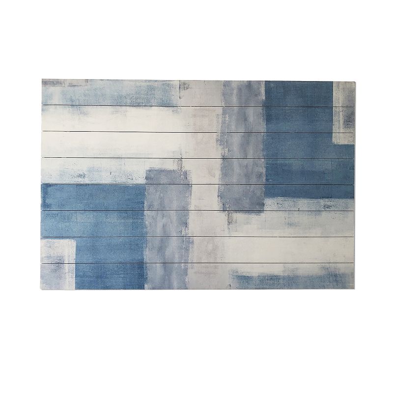 Gallery 57 Soft Abstract Print on Wood Wall Art, Blue, 24X36