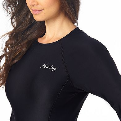 Intens accessoires Aardappelen Juniors' Hurley UPF 50+ Long-Sleeve Surf One-Piece Swimsuit