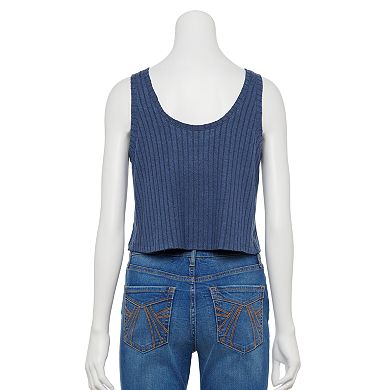 Juniors' SO® Flowy Cropped Tank Top