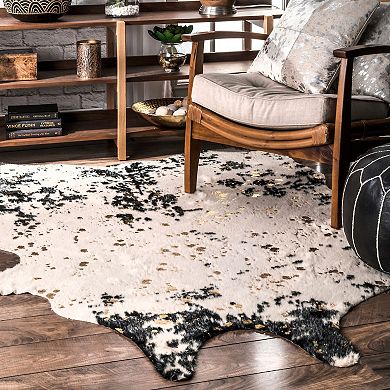 nuLOOM Iraida Faux Cowhide Rug