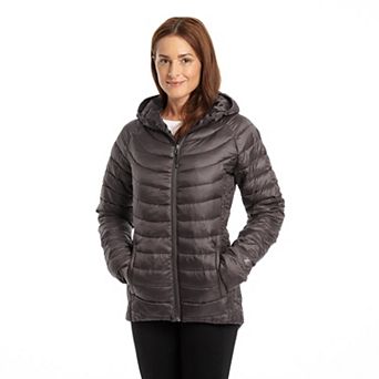 Plus Size Excelled Hooded Featherweight Puffer Jacket