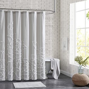 Peri Chenille Rose Shower Curtain