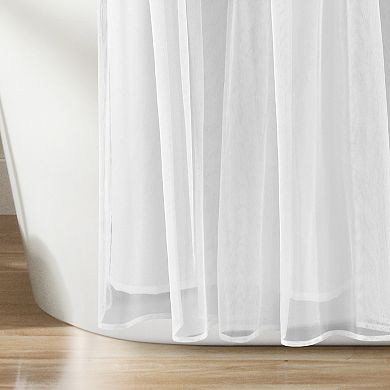Lush Decor Tulle Skirt Colorblock Shower Curtain