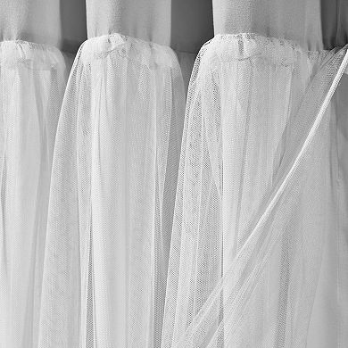 Lush Decor Tulle Skirt Colorblock Shower Curtain