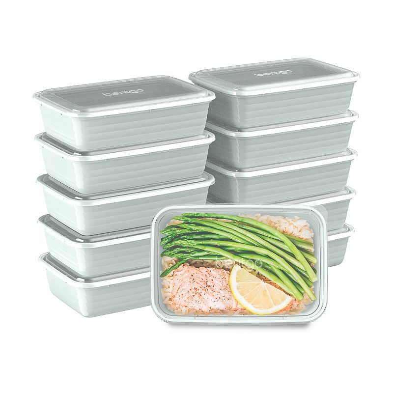 Glass Meal Prep Storage Containers - Oven Safe Borosilicate Glass by Lexi  Home - 16 pcs, Green - Lexi Home