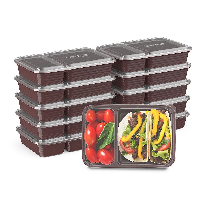 Bentgo Prep 10-pc. 2-Compartment Container Set, Red