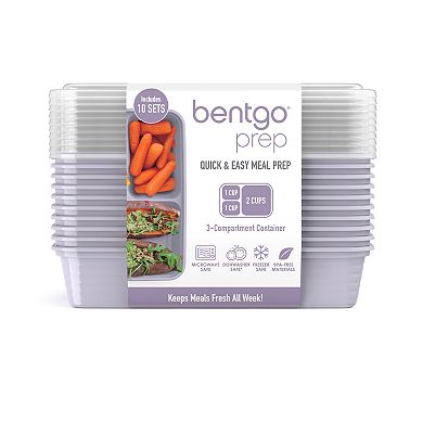 Bentgo Prep 10-pc. 3-Compartment Container Set
