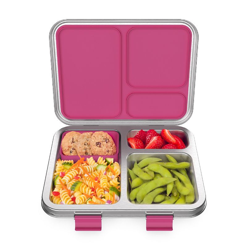 Juvale 22oz Stainless Steel Insulated Food Container with Handles - Cold  and Hot Food Storage for Lunch, Travel (Pink)