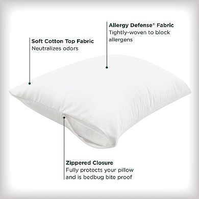 AllerEase Cotton Fresh 20" x 36" Zippered Pillow Protector