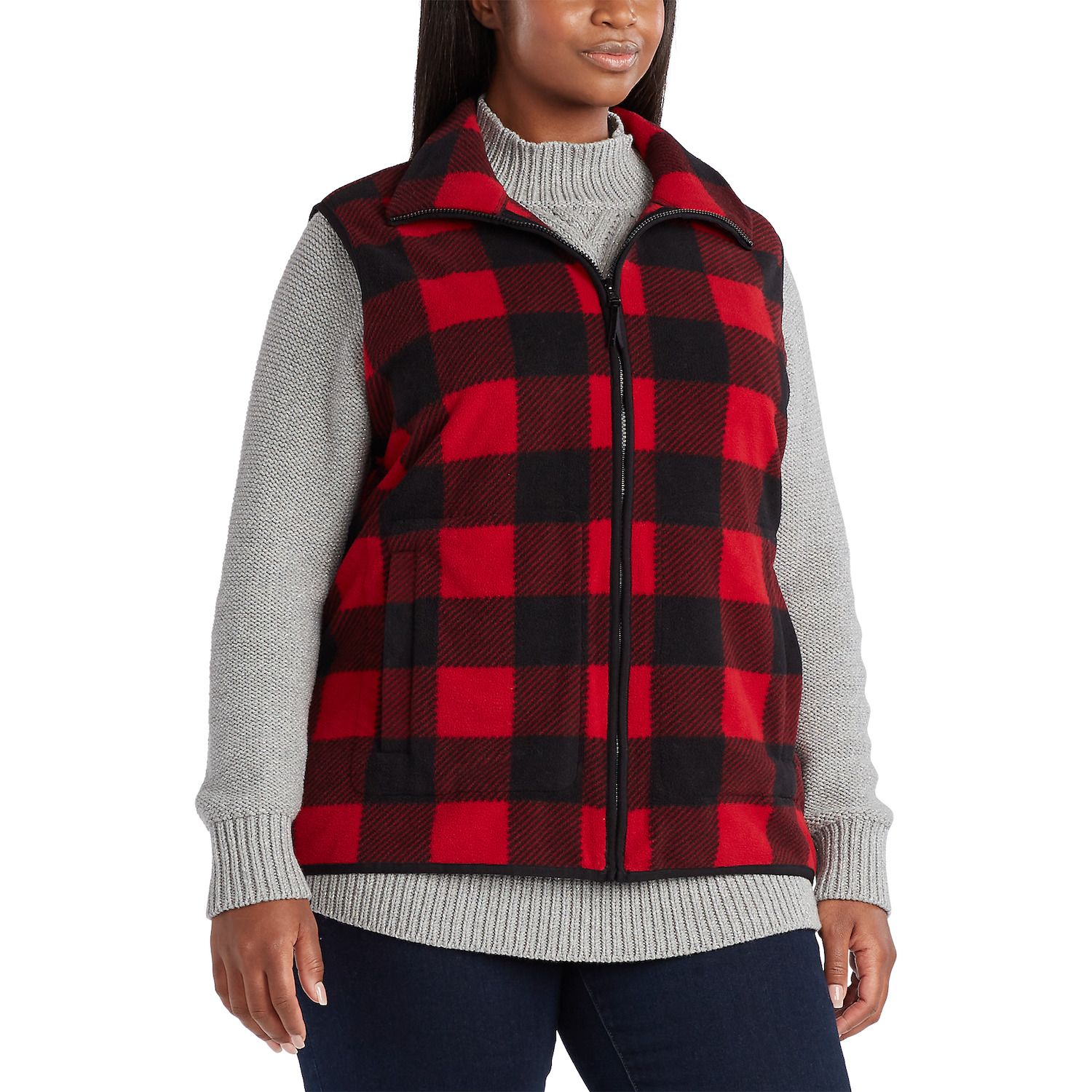 fleece vest plus size