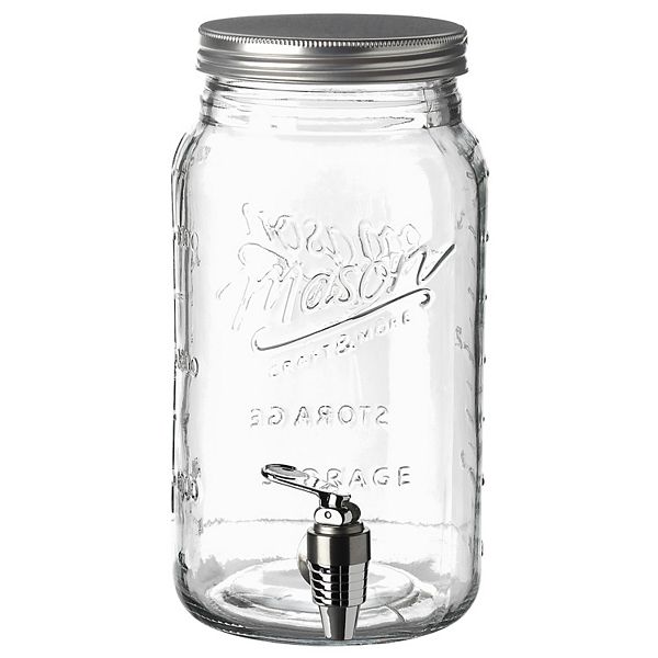 Royalty Art Dual Mason Jar Drink Dispensers With Metal Stand 4-liters Each  Leakproof, Easy-pull Spigots and Screw-on Lids Sticker Labels 