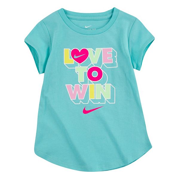 Toddler Girl Nike "Love To Win" Graphic Tee