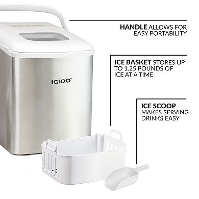 Igloo 26-lb. Automatic Self-Cleaning Portable Countertop Ice Maker Machine 