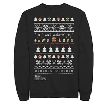 Men's Nintendo Super Mario Characters Group Ugly Christmas Sweatshirt