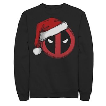 Men's Marvel Deadpool Icon Santa Hat Christmas Sweatshirt