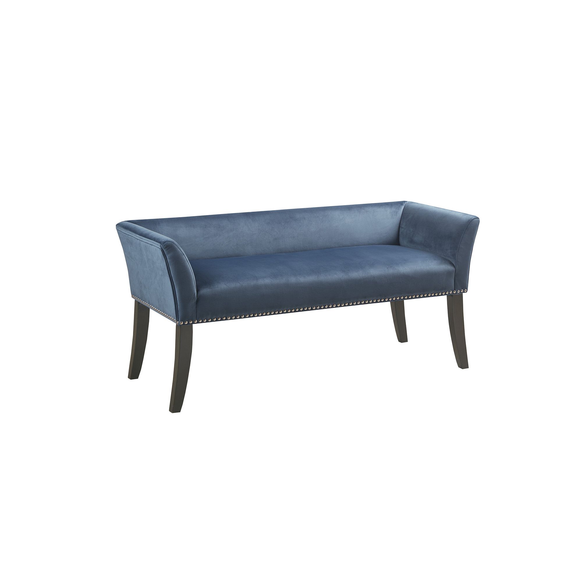 Madison Park Antonio Accent Bench, Blue Solid