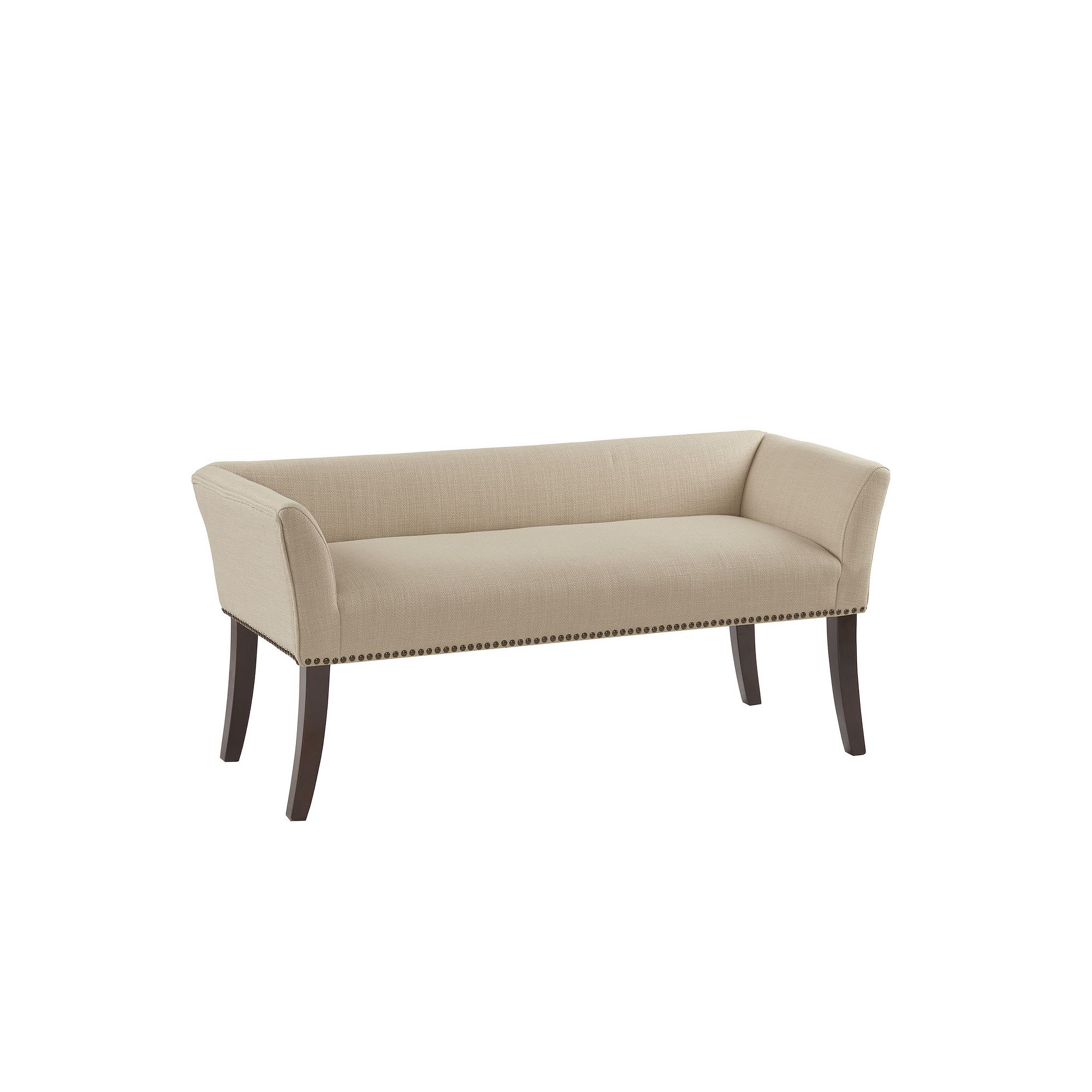 Madison Park Antonio Accent Bench, Ivory Solid