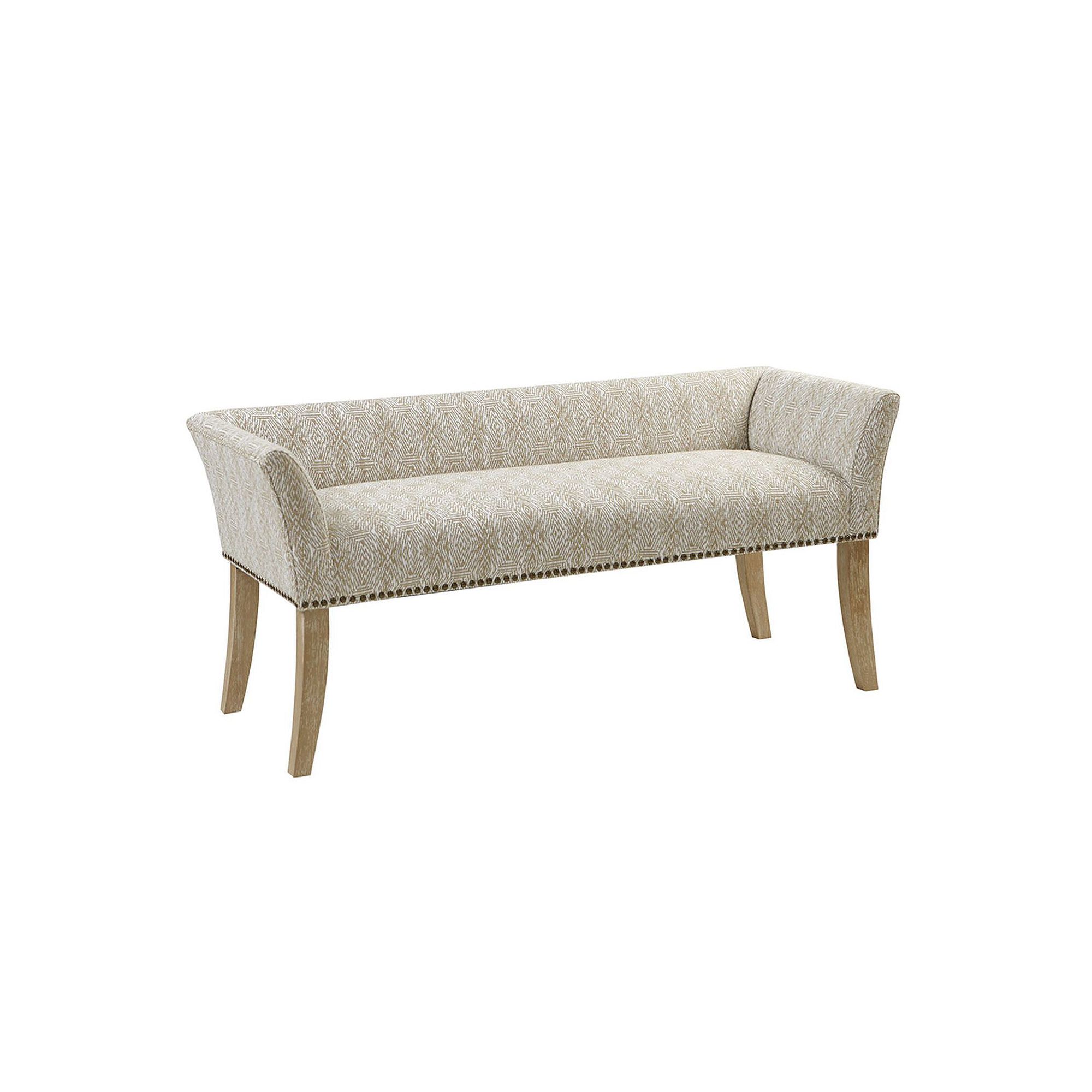 Madison Park Antonio Accent Bench, Brown Patterned
