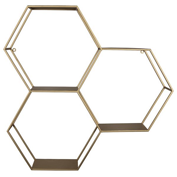 Stratton Home Decor Honeycomb Hexagon Wall Shelf