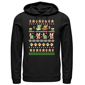 Men's Nintendo Super Mario Nordic Pattern Hoodie