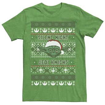 Men's Star Wars Yoda Silent Night Christmas Sweater Tee