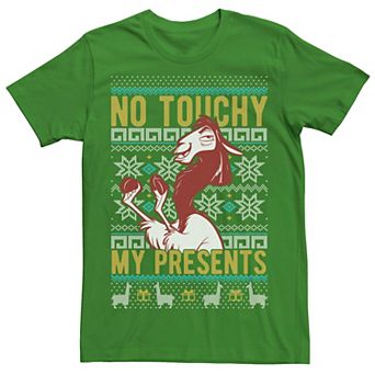 Disney's Emperor's New Groove Kuzco No Touchy Ugly Christmas Men's Graphic Tee