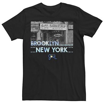 Disney / Pixar's Soul Men's Brooklyn New York Barber Shop Portrait Tee