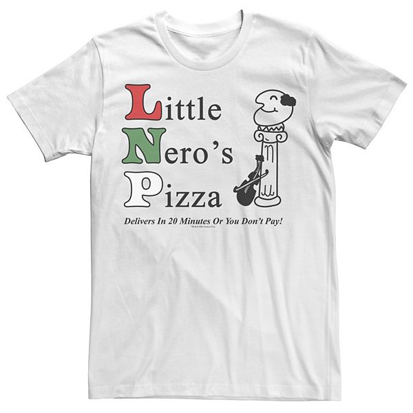 Pizza Logo Tee Little Boys 4-7 - White