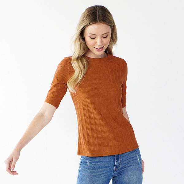 Women's Nine West Essential SoftSpun ElbowSleeve Top