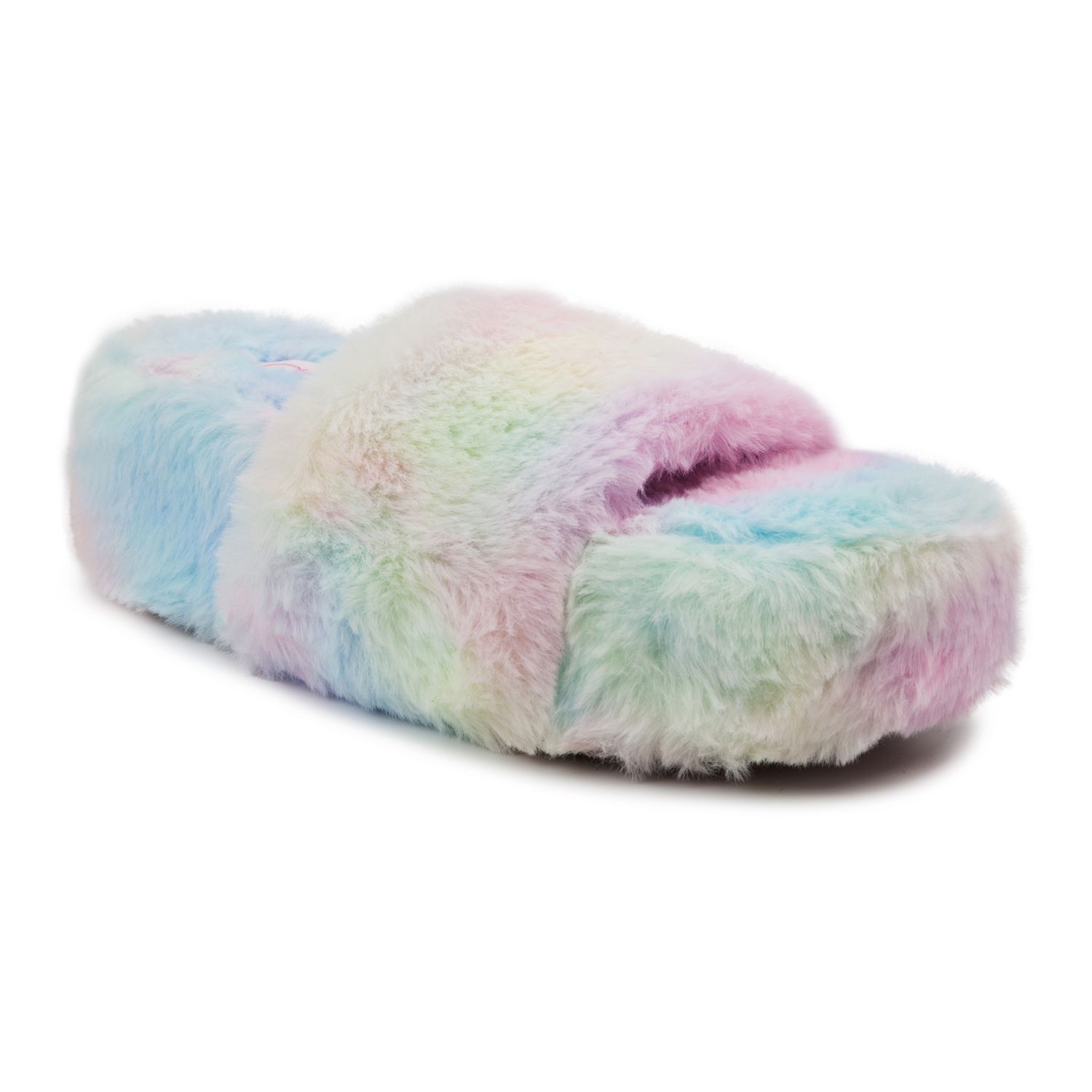 fuzzy platform slippers