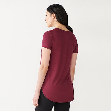 Women's Nine West Essential Soft-Spun Short Sleeve Tunic Tee