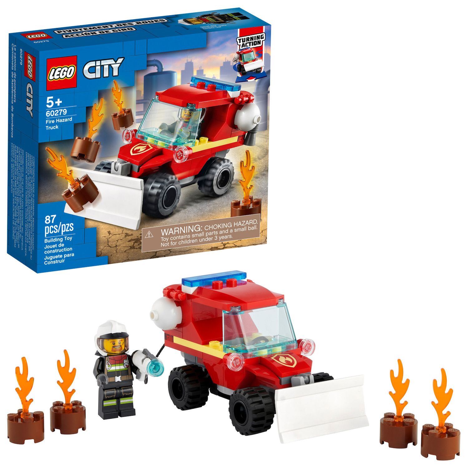 Image for LEGO City Fire Hazard Truck 60279 Set (87 Pieces) at Kohl's.