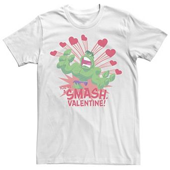 Men's Marvel Hulk You're A Smash Valentine Text Tee
