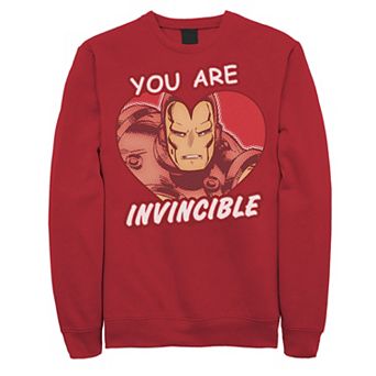 Men's Marvel Invincible Heart Valentines Day Comic Sweatshirt