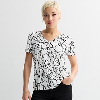 Women's Nine West Essential V-Neck T-Shirt