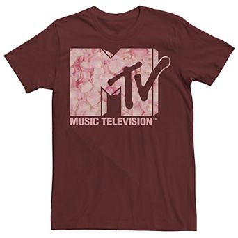Men's MTV Music Television Pink Rose Petal Logo Tee
