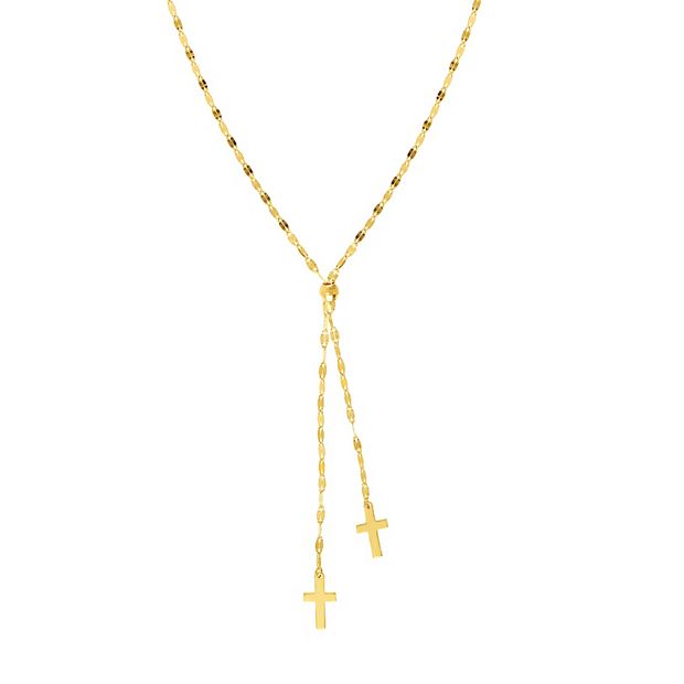 Cross store lariat necklace