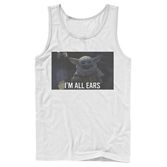 Men's Star Wars The Mandalorian The Child I'm All Ears Portrait Tank Top