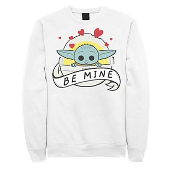 Men's Star Wars The Mandalorian The Child Be Mine Valentine's Day Sweatshirt