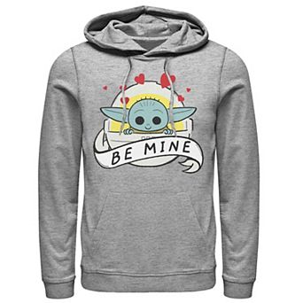 Men's Star Wars The Mandalorian The Child Be Mine Valentine's Day Hoodie