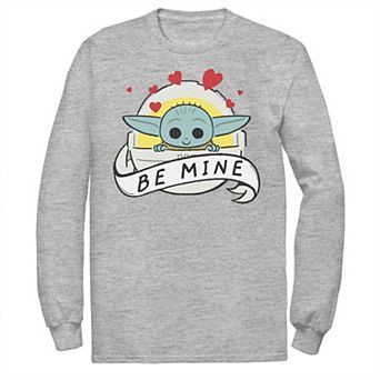 Men's Star Wars The Mandalorian The Child Be Mine Valentine's Day Tee