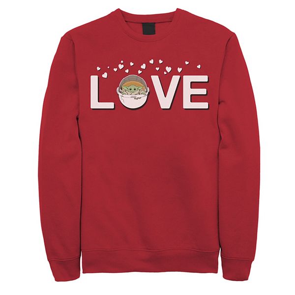 Men's Star Wars The Mandalorian The Child Love Valentine's Day Sweatshirt